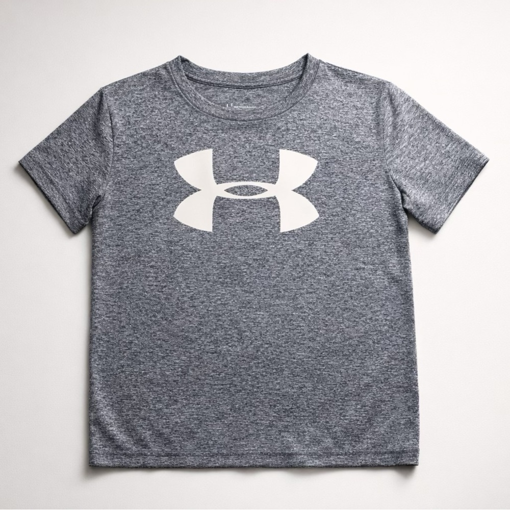 Under Armour Kids Charcoal Gray Tee - Picture 3 of 4